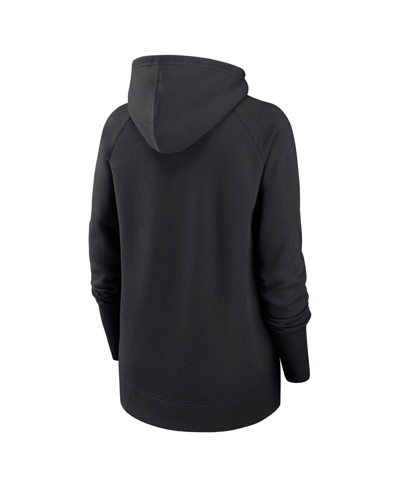 Nike Women's Assymetrical (nfl Las Vegas Raiders) Full-zip Hoodie In Black