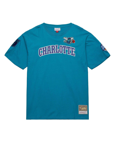 Shop Mitchell & Ness Men's  Teal Charlotte Hornets Hardwood Classics Nights Premium T-shirt