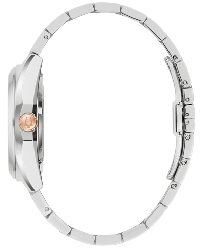 Shop Bulova Men's Automatic Surveyor Stainless Steel Bracelet Watch 39mm In Silver-tone