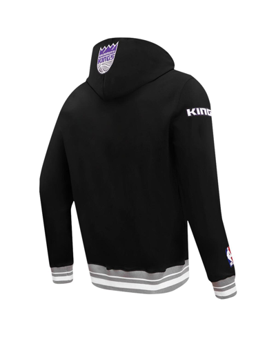 Pro Standard Black Sacramento Kings Script Tail Pullover Hoodie In Black