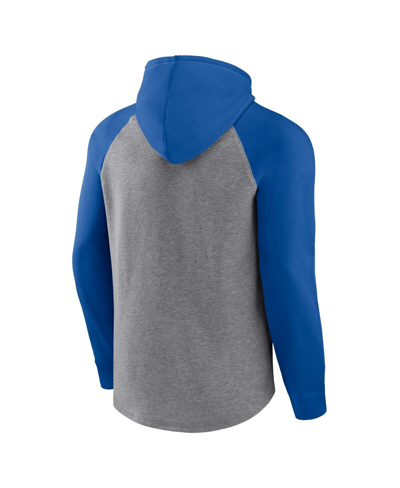 Fanatics Branded Heather Gray New England Patriots Favorite Arch Raglan Pullover Hoodie In Heather Gray
