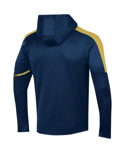 Under Armour Men's  Navy Notre Dame Fighting Irish 2023 Sideline Quarter-zip Hoodie In Navy