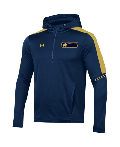 Under Armour Men's  Navy Notre Dame Fighting Irish 2023 Sideline Quarter-zip Hoodie In Navy