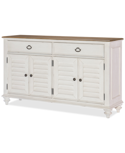 Shop Macy's Mandeville Louvered Server In White