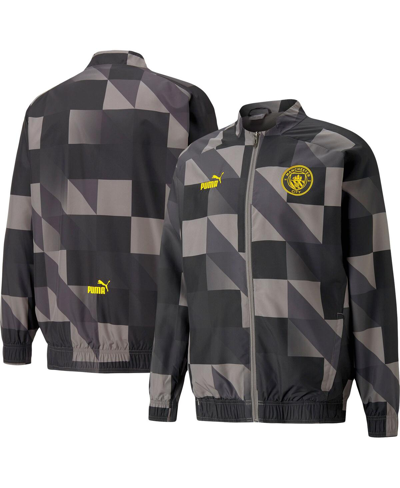 Shop Puma Men's  Black Manchester City 2022/23 Pre-match Full-zip Jacket
