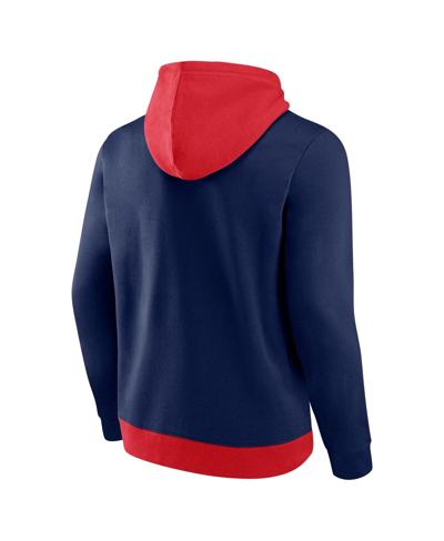 Fanatics Branded Red/navy St. Louis Cardinals Chip In Team Pullover Hoodie In Red,navy