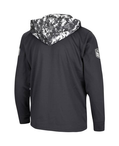 Colosseum Men's  Charcoal Kentucky Wildcats Oht Military-inspired Appreciation Digi Camo Quarter-zip In Charcoal