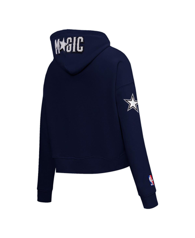 Pro Standard Women's  Navy Orlando Magic 2023/24 City Edition Cropped Pullover Hoodie In Navy