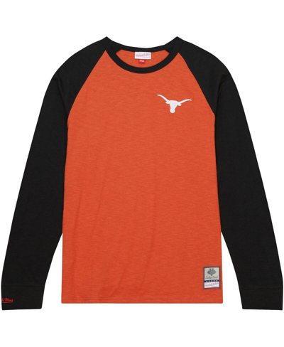 Mitchell & Ness Men's  Orange Texas Longhorns Legendary Slub Raglan Long Sleeve T-shirt In Orange