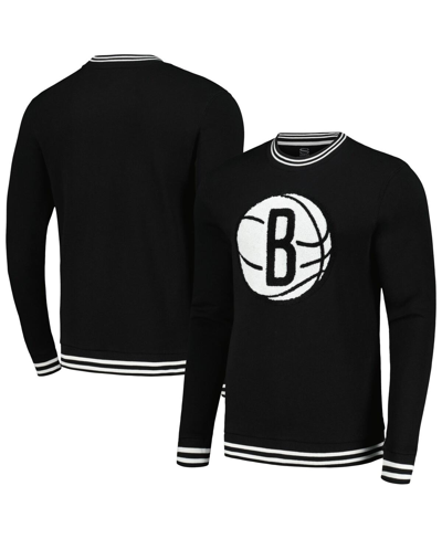 Shop Stadium Essentials Men's  Black Brooklyn Nets Club Level Pullover Sweatshirt