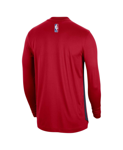 Shop Nike Men's And Women's  Red Washington Wizards 2023/24â Authentic Pregame Long Sleeve Shooting T-shir
