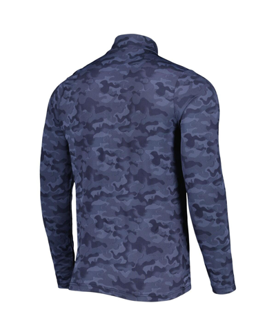 Shop Antigua Men's  Navy Houston Texans Brigade Quarter-zip Sweatshirt