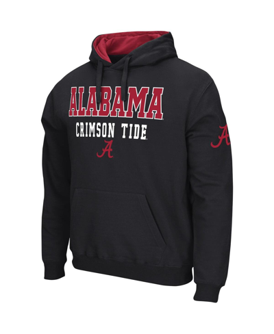 Colosseum Black Alabama Crimson Tide Sunrise Pullover Hoodie In Black