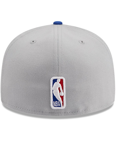 New Era Men's  Gray, Royal Philadelphia 76ers Tip-off Two-tone 59fifty Fitted Hat In Gray,royal