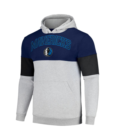 Shop Fanatics Men's  Navy, Black Dallas Mavericks Big And Tall Pullover Hoodie In Navy,black