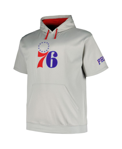 Fanatics Men's  Silver Philadelphia 76ers Big And Tall Logo Pullover Hoodie In Silver