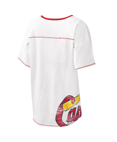 Shop Starter Women's  White St. Louis Cardinals Perfect Game V-neck T-shirt
