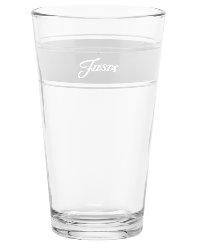 Fiesta Coastal Blues Frame 16-ounce Tapered Cooler Glass Set Of 4 In Turquoise,lapis,mulberry And White