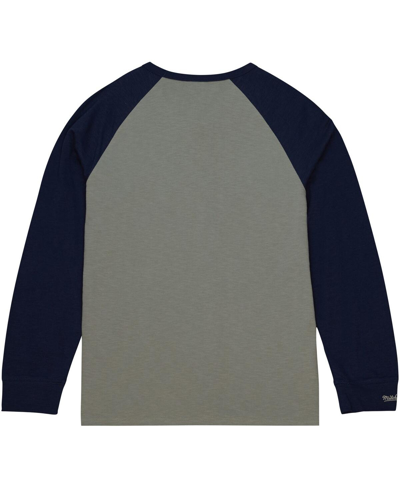 Mitchell & Ness Men's  Gray Georgetown Hoyas Legendary Slub Raglan Long Sleeve T-shirt In Gray