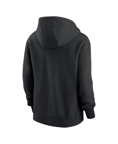 Nike Women's Wordmark Club (nfl Las Vegas Raiders) Pullover Hoodie In Black