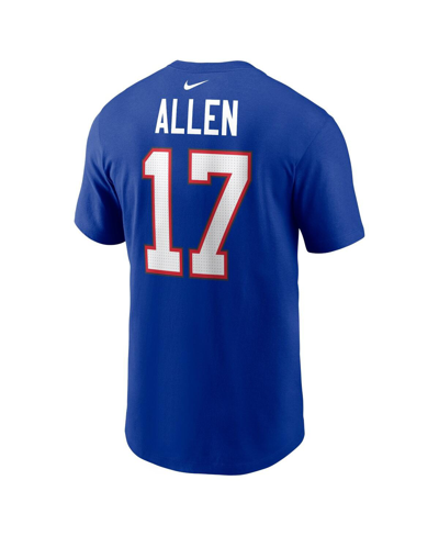 Nike Men's Josh Allen Royal Buffalo Bills Name And Number T-shirt In Royal