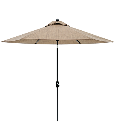Shop Agio Wythburn Mix And Match Sling 9' Auto Tilt Umbrella In Mocha Grey Sling,bronze