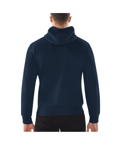 Starter Men's  Navy Distressed Houston Texans Domestic Post Season Full-zip Hoodie In Navy