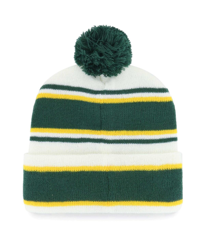 47 Brand Youth Boys And Girls ' White Green Bay Packers Stripling Cuffed Knit Hat With Pom In White