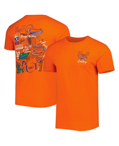 Shop Image One Men's Orange Florida Gators Vintage-like Through The Years Two-hit T-shirt