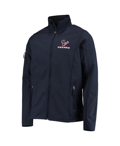 DUNBROOKE MEN'S DUNBROOKE NAVY HOUSTON TEXANS BIG AND TALL SONOMA SOFTSHELL FULL-ZIP JACKET 