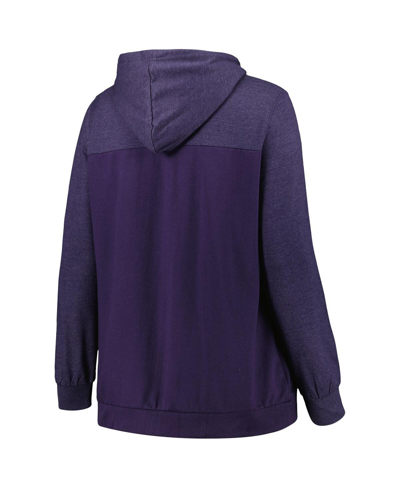 Fanatics Women's  Heather Navy Dallas Cowboys Plus Size City Ties Full-zip Hoodie In Heather Navy