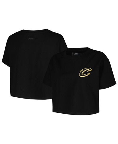 Shop Pro Standard Women's  Black Cleveland Cavaliers Holiday Glam Boxy T-shirt