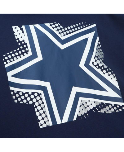 Mitchell & Ness Women's  Navy Dallas Cowboys Gridiron Classics Big Face 7.0 Pullover Hoodie In Navy