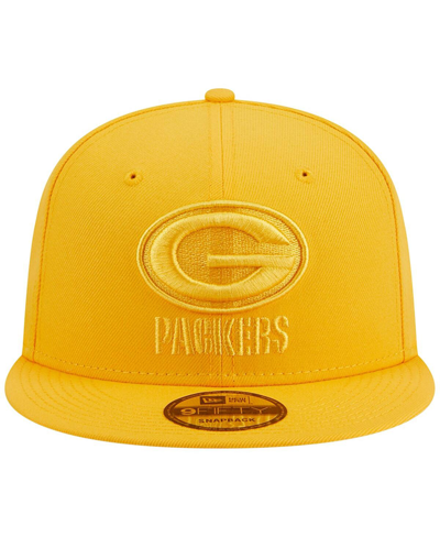 Shop New Era Men's  Gold Green Bay Packers Color Pack 9fifty Snapback Hat
