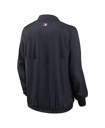 Nike Women's  Minnesota Twins Navy Authentic Collection Team Raglan Performance Full-zip Jacket In Navy