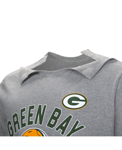 Nfl Properties Men's Gray Green Bay Packers Tackle Adaptive T-shirt In Gray