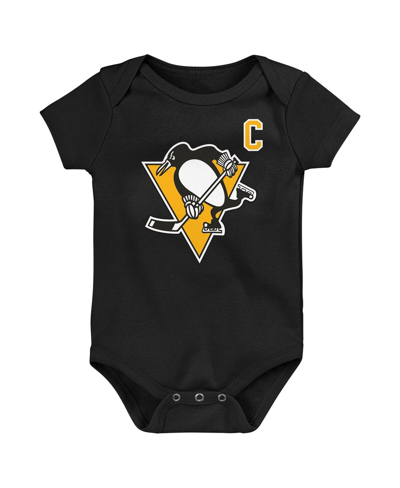 Mitchell & Ness Baby Boys And Girls  Mario Lemieux Black Pittsburgh Penguins Captain Patch Name And N In Black