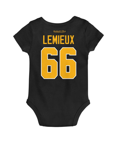Mitchell & Ness Baby Boys And Girls  Mario Lemieux Black Pittsburgh Penguins Captain Patch Name And N In Black