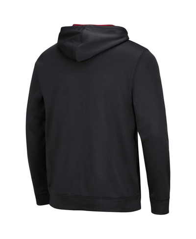 Colosseum Men's Wisconsin Badgers Resistance Pullover Hoodie In Black