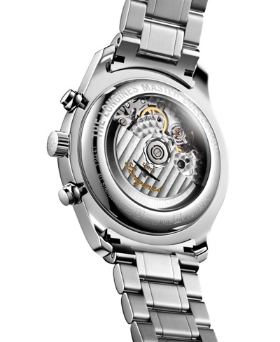 Longines Men's Swiss Automatic Chronograph Master Stainless Steel Bracelet Watch 42mm In No Color