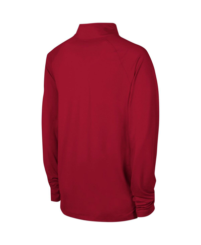 Outerstuff Red Tampa Bay Buccaneers Combine Authentic Raglan Quarter-zip Top In Red