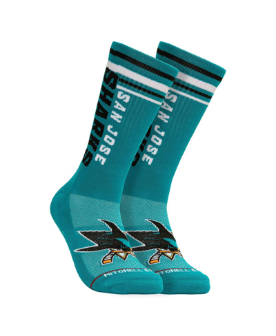 Shop Mitchell & Ness Men's  Teal San Jose Sharks Power Play Crew Socks