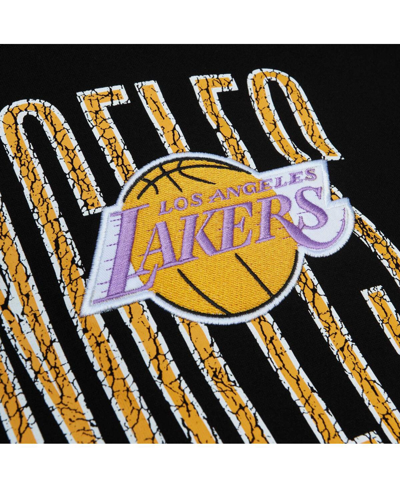Mitchell & Ness Men's  Black Distressed Los Angeles Lakers Hardwood Classics Og 2.0 Pullover Hoodie In Black