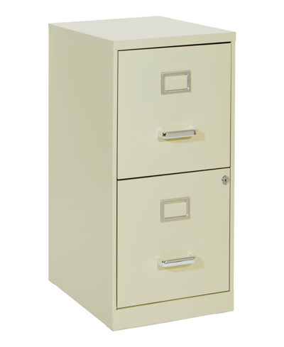 Shop Osp Home Furnishings Office Star 23.5" 2 Drawer Locking Metal File Cabinet In Tan