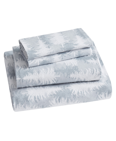Shop Tahari Home Tree 100% Cotton Flannel 4-pc. Sheet Set, Full In Gray