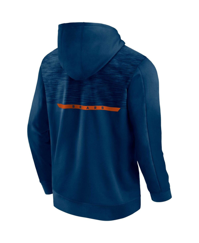 Shop Fanatics Men's  Navy Chicago Bears Defender Evo Full-zip Hoodie