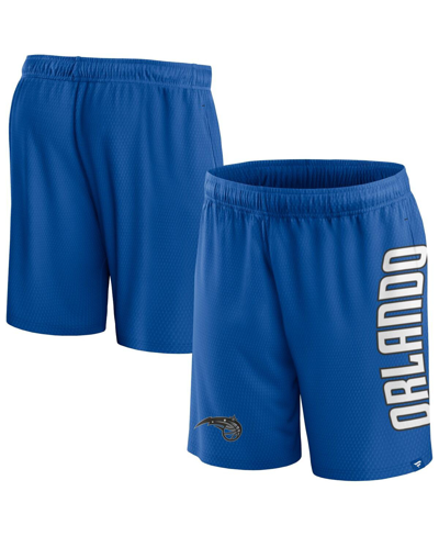 Shop Fanatics Men's  Blue Orlando Magic Post Up Mesh Shorts