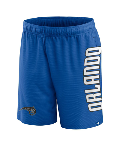 Shop Fanatics Men's  Blue Orlando Magic Post Up Mesh Shorts