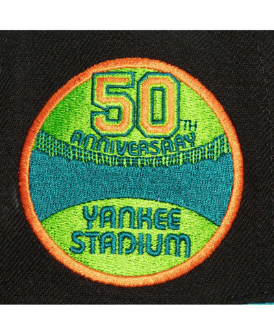 Mitchell & Ness Men's  Black, Teal New York Yankees Citrus Cooler Snapback Hat In Black,teal