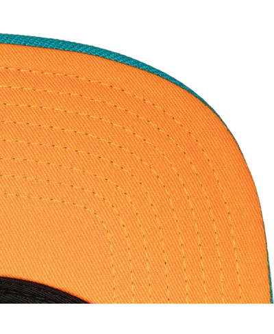 Mitchell & Ness Men's  Black, Teal New York Yankees Citrus Cooler Snapback Hat In Black,teal